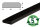 FS1-RE-S surface protection profile (PU) with repeatedly repositionable adhesive surface - black - impact protection - warning profile