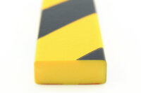 FS2-GS surface protection profile (PU) with adhesive surface - yellow/black - impact protection - warning profile - protective profile