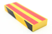 FS2-GS surface protection profile (PU) with adhesive surface - yellow/black - impact protection - warning profile - protective profile