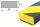 FS2-MAG-GS surface protection profile (PU) with magnet - yellow/black - impact protection - warning profile - protective profile
