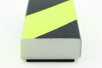 FS2-MAG-NS surface protection profile (PU) with magnet - neon/black - impact protection - warning profile - protective profile