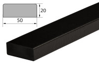 FS2-S-1 Flächenschutzprofil (PU) mit Klebefläche Schwarz - Stoßschutz - Warnprofil (1m Stück)