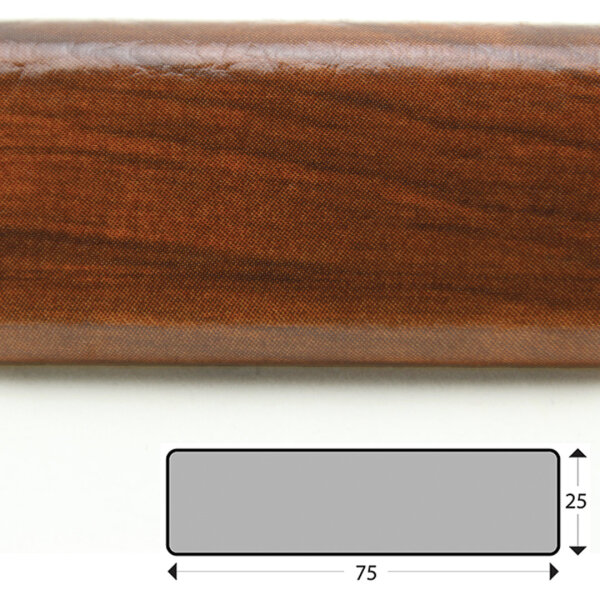 FS3-D-HC Flächenschutzprofil (PU) mit Klebefläche - Farbe: Holz (Kirsche) -Stoßschutz- Schutzprofil