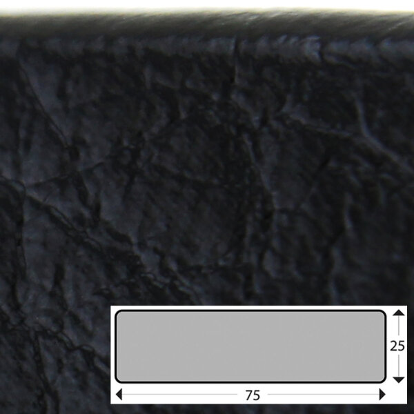 FS3-D-S Flächenschutzprofil (PU) mit Klebefläche in Schwarz - Stoßschutz - Warnprofil - Schutzprofil
