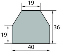FS4-EK-S zaślepka/zakończenie do profilu ochronnego powierzchniowego FS4 z PVC - czarna - do wklejania (2 sztuki)
