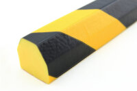 FS4-GS perfil de protección de superficies (PU) con superficie adhesiva - amarillo/negro - protección contra impactos - perfil de advertencia - perfil protector
