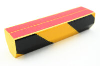 FS4-GS perfil de protección de superficies (PU) con superficie adhesiva - amarillo/negro - protección contra impactos - perfil de advertencia - perfil protector