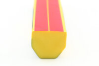 FS4-GS perfil de protección de superficies (PU) con superficie adhesiva - amarillo/negro - protección contra impactos - perfil de advertencia - perfil protector
