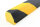 FS4-GS perfil de protección de superficies (PU) con superficie adhesiva - amarillo/negro - protección contra impactos - perfil de advertencia - perfil protector