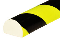 FS5-NS Flächenschutzprofil (PU) mit Klebefläche -Neon/Schwarz -Stoßschutz- Warnprofil - Schutzprofil