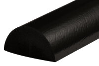 FS6-S-S Flächenschutzprofil (PU) - WEICH - mit Klebefläche - Schwarz - Stoßschutz - Schutzprofil
