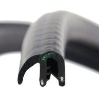 DF10 - EPDM edge protection sealing lip profile rubber seal - clamping range 1-2 mm