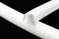 DF10-SIL-W perfil protector de bordes de silicona con junta de labio - rango de sujeción 1-4,0 mm