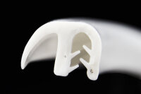 DF10-SIL-W perfil protector de bordes de silicona con junta de labio - rango de sujeción 1-4,0 mm