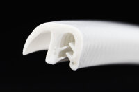 DF10-SIL-W perfil protector de bordes de silicona con junta de labio - rango de sujeción 1-4,0 mm