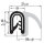 DF11 - PVC/ EPDM Kantenschutz Dichtungs Fahnen Profil Gummi Dichtung - Klemmbereich 1-3,5 mm
