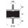 GP-AG/AG-20/20-M8-D30xH15 Rubber-Metal Buffer Rubber Buffer Vibration Damper Silent Block