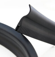 DF13 - Profil de protection de bord EPDM avec lèvre détanchéité - plage de serrage 2-3 mm
