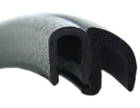DF17 - Profilo proteggi bordo con guarnizione PVC/EPDM - intervallo di serraggio 1-4 mm