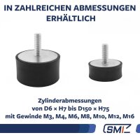 GP2-30-20-AG/IG-M8 x 20/8 Gummi-Metall-Puffer Gummipuffer Schwingungsdämpfer Silentblock