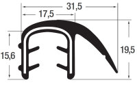 DF21 - EPDM Kantenschutz Dichtungs Fahnen Profil Gummi...