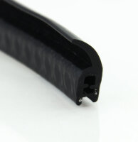 DF3-SIL - Perfil protector de bordes de silicona con junta de labio - rango de sujeción 1-2,5 mm