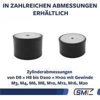 GP/S-IG/IG-5/5-M3-D10xH15 Gummi-Metall-Puffer Gummipuffer Schwingungsdämpfer Silentblock