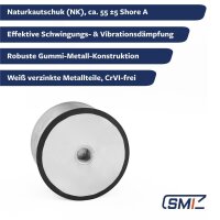 GP/S-IG/IG-10/10-M10-D40xH30 rubber-metal buffer rubber...