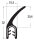 DF5 - EPDM edge protection sealing lip profile rubber seal - clamping range 2-4 mm