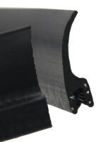 DF7 - Profil de protection de bord EPDM avec lèvre détanchéité - plage de serrage 1,5-3 mm