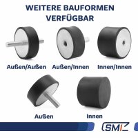 GP4-150-60-AG-M16 x 41 Gummi-Metall-Puffer Gummipuffer Schwingungsdämpfer Silentblock